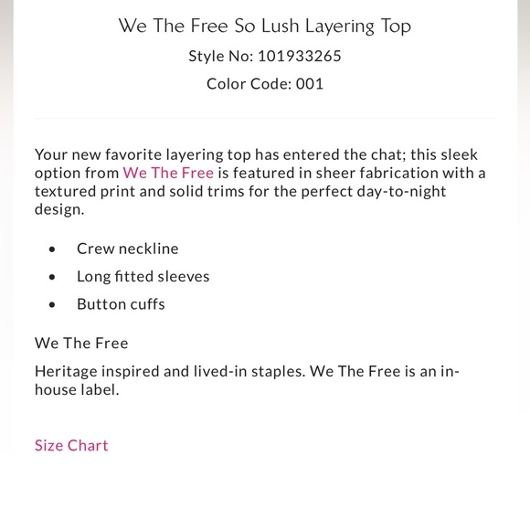 We The Free So Lush Layering Top - Size M - Picture 4 of 8